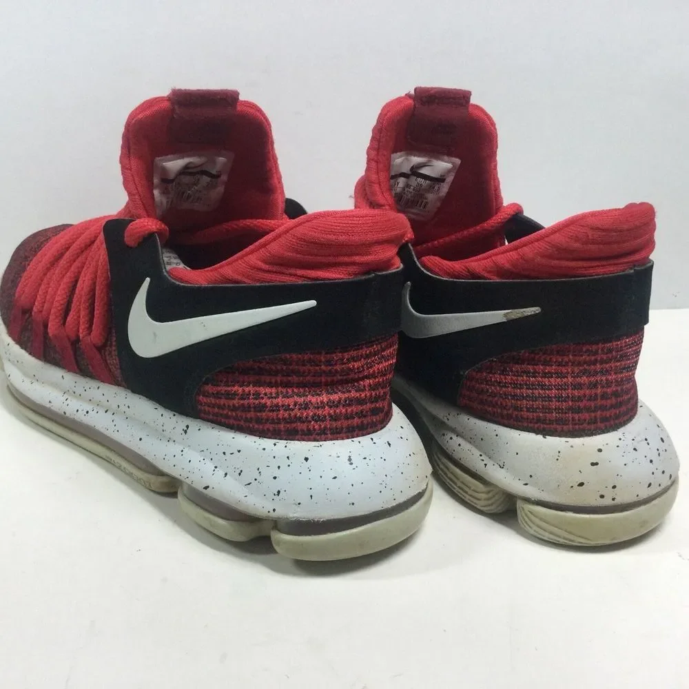 Nike Zoom KD 10 Kevin Durant Basketball Shoes Boys 6.5Y Red Lace‎ Up 918365-600